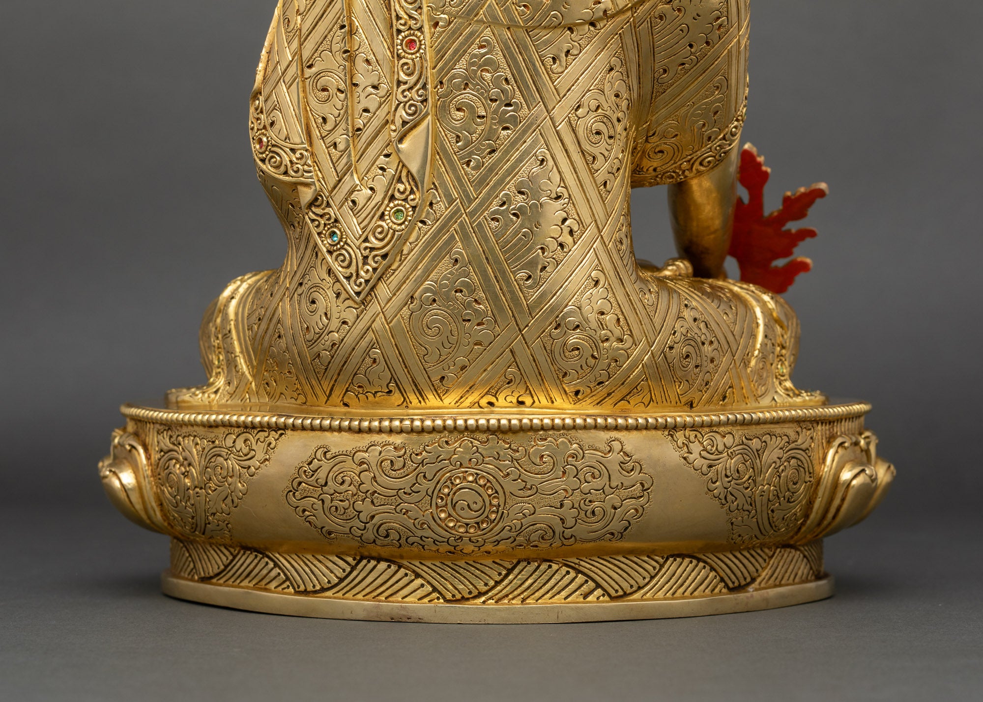 Three Buddha Statue Set | Gold Fire-Gilded Copper Sculpture Collection