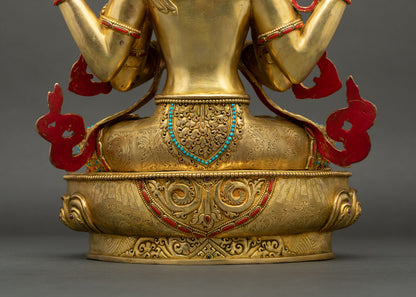 Four-armed Avalokiteshvara Statue | Buddhist Compassion Icon