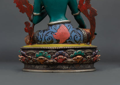 Blessed Green Tara Statue | Nepalese Spiritual Art