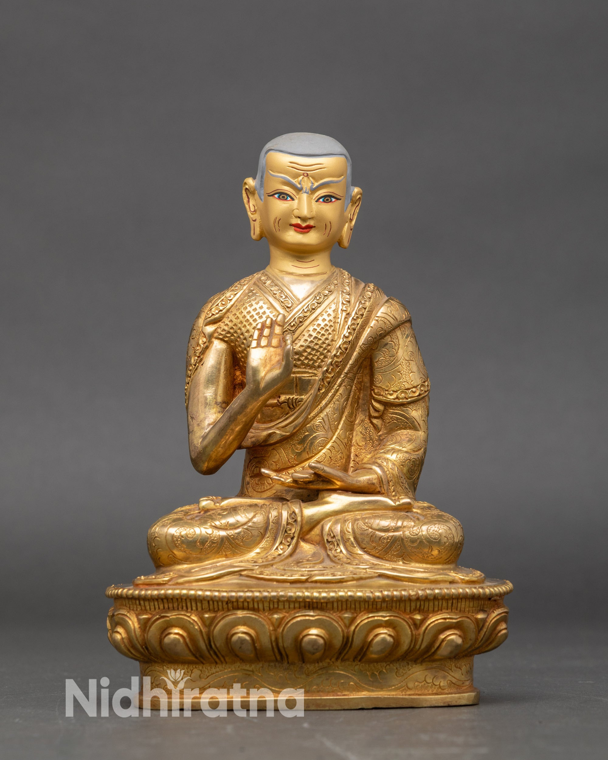 Je Tsongkhapa Statue Set – Handmade Buddhist Master Figures