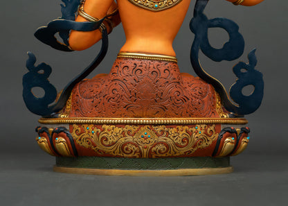 Manjushri Statue |  Hand-Painted Buddhist Artwork