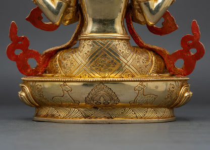 Chenrezig Statue | Buddhist Meditation Decor from Nepal