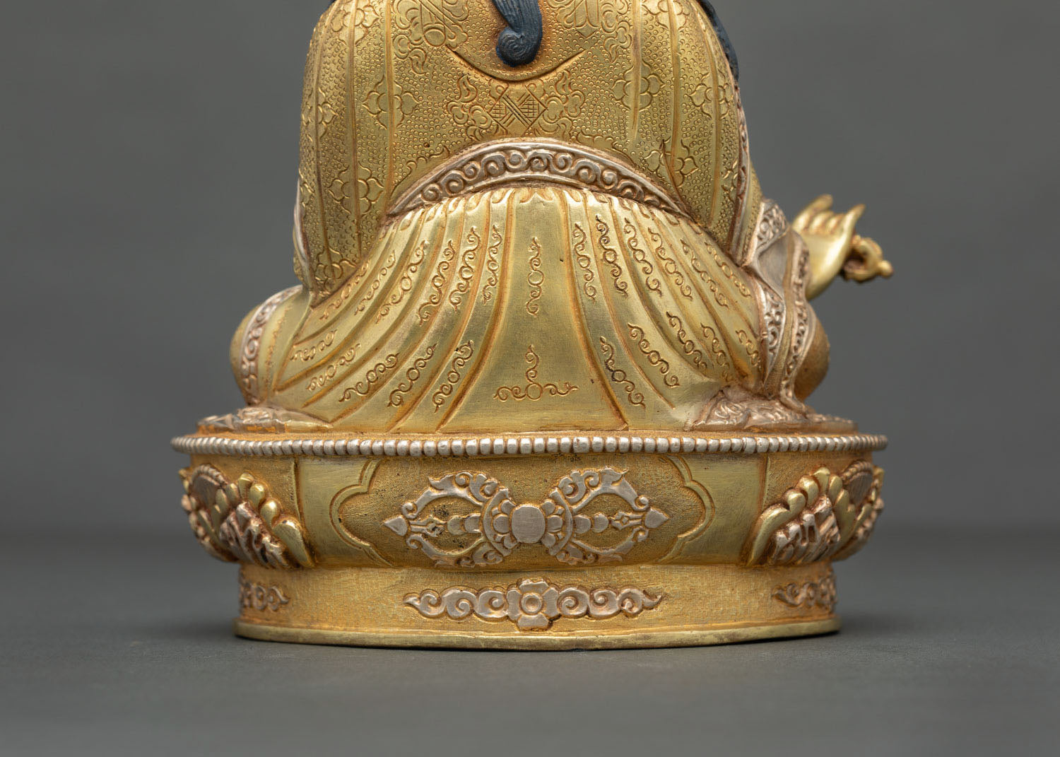 Guru Rinpoche Statue | 24K Gold-Gilded Copper Sculpture