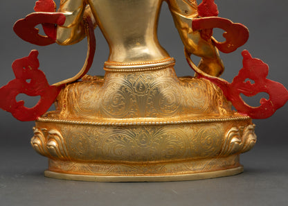 Elegant White Tara Statue - The Goddess of Enlightenment Activity