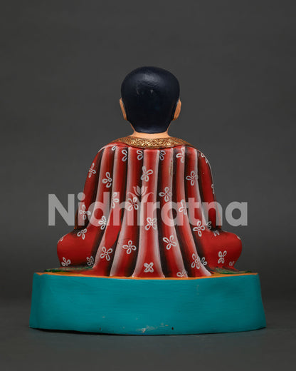 Hand-painted Marpa Statue Set | Revered Kagyu Lineage Founders