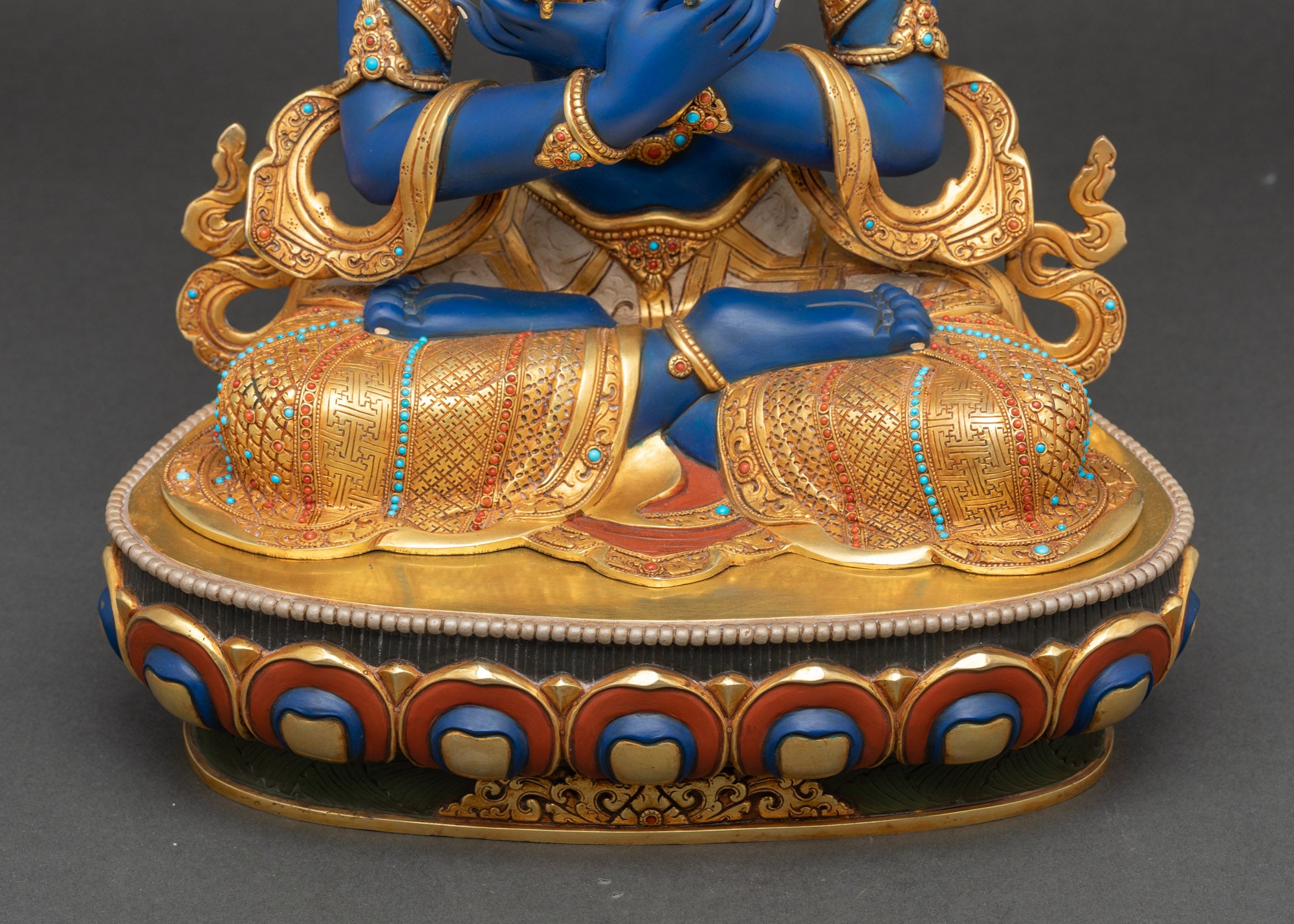 Dark Blue Vajradhara Statue | The Primordial Buddha of Tibetan Buddhism