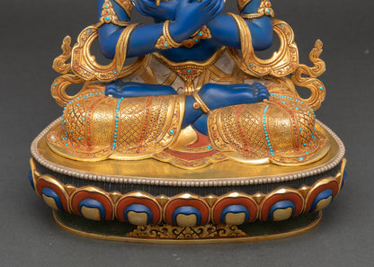 Dark Blue Vajradhara Statue | The Primordial Buddha of Tibetan Buddhism