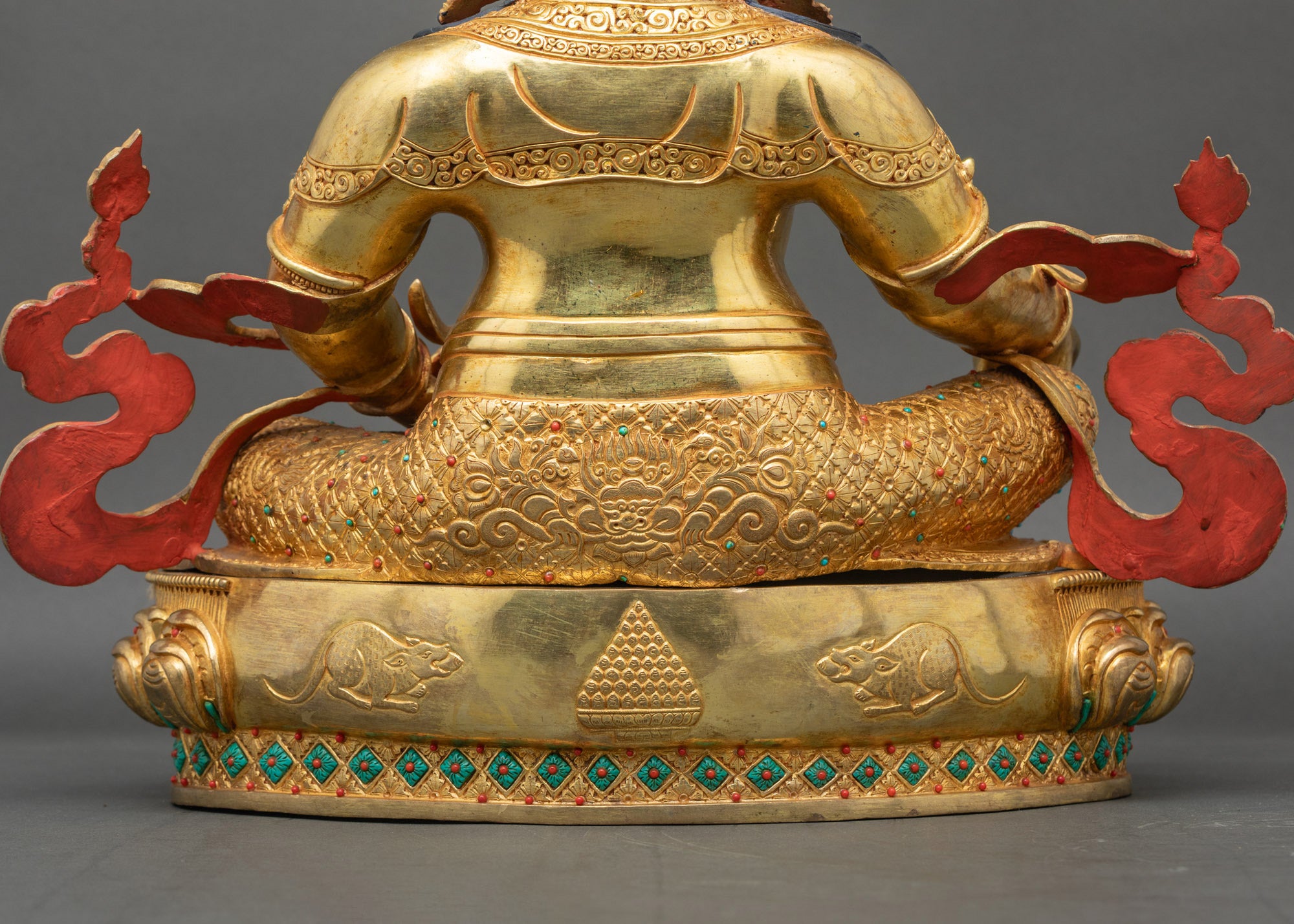 Golden Dzambhala Statue for Prosperity | Nepalese Ritual Artwork