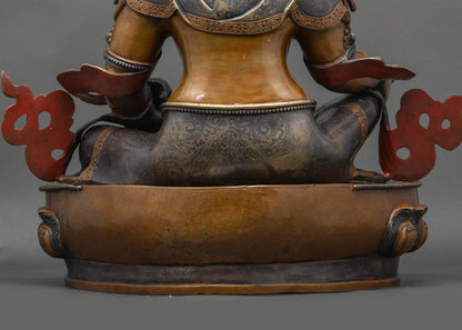 Nepalese Dzambhala Statue | Copper Craft for Wealth & Abundance