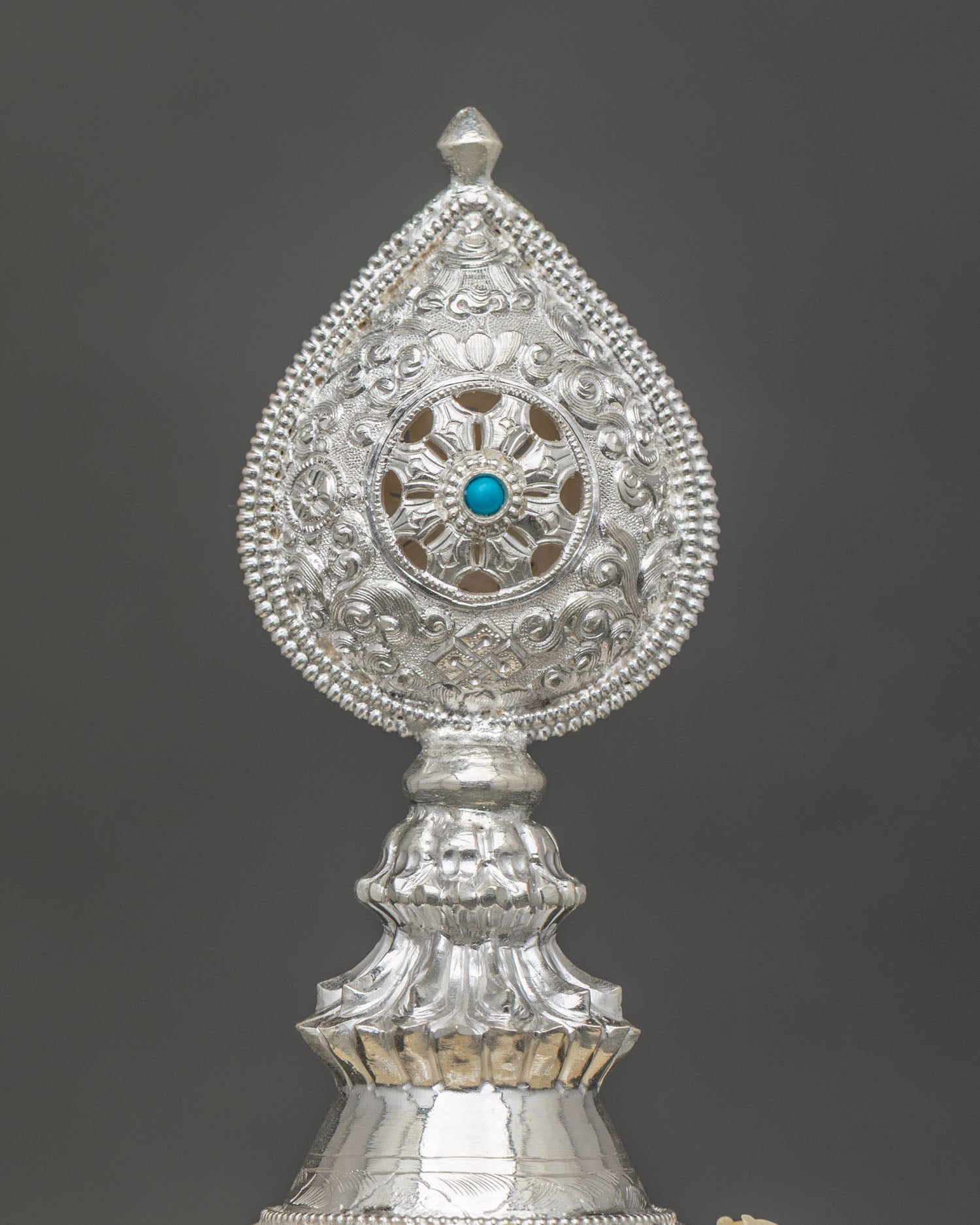 4" Silver Mandala Offering Set – Handcrafted Buddhist Ritual Kit