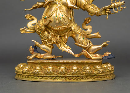Tibetan Guru Dragpo Statue | Fierce Guardian of Dharma Sculpture