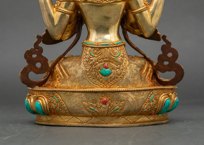 Handcrafted Chenrezig Statue - A Symbol of Infinite Compassion