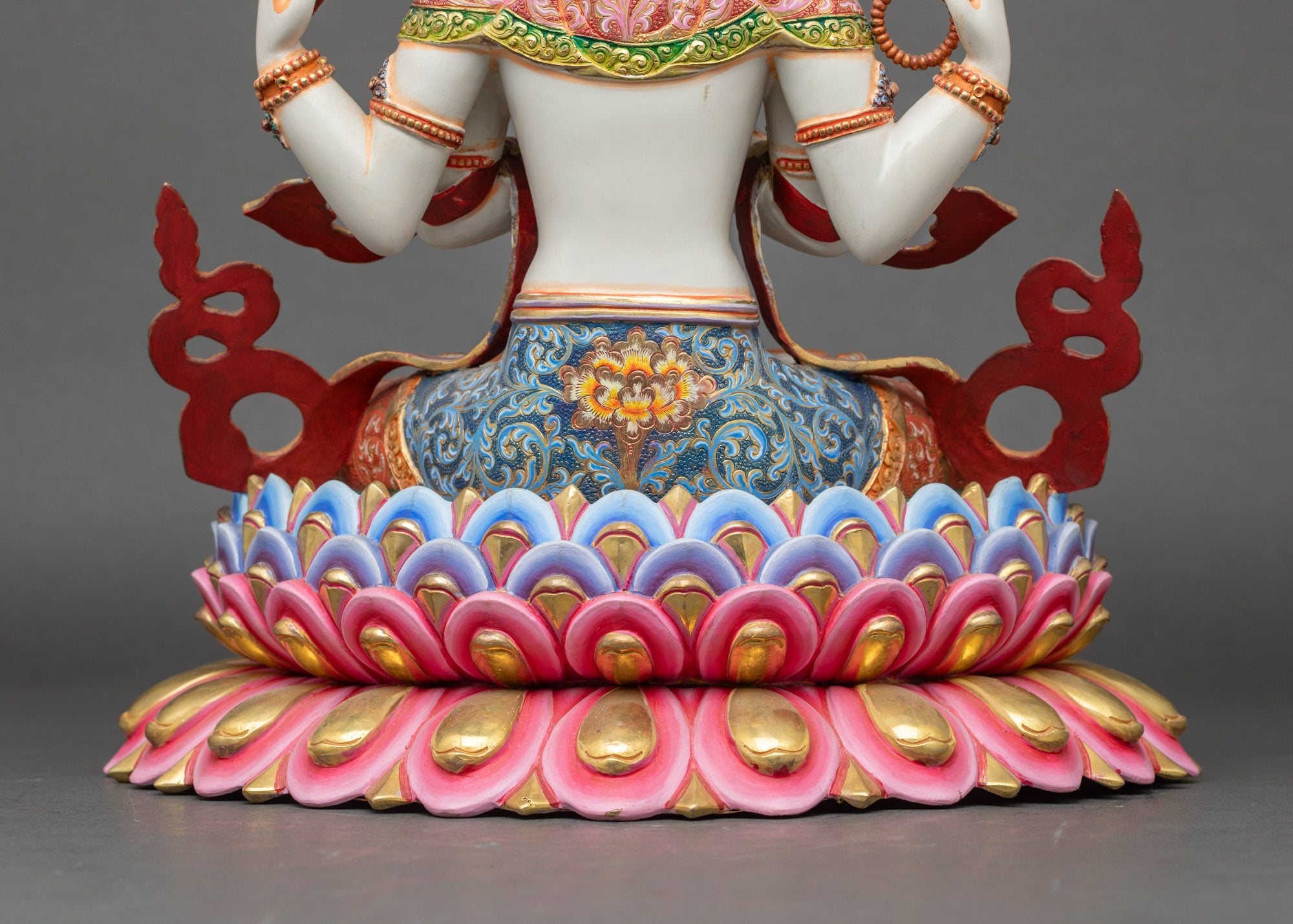 Decorative Chenrezig Statue | Colorful Nepalese Spiritual Sculpture