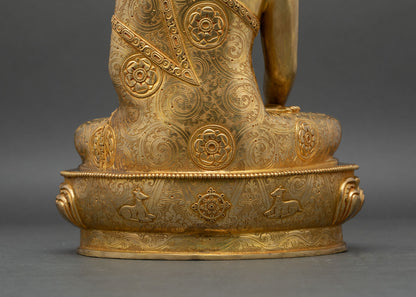 Buddha Shakyamuni – Handcrafted Copper Buddhist Sculpture