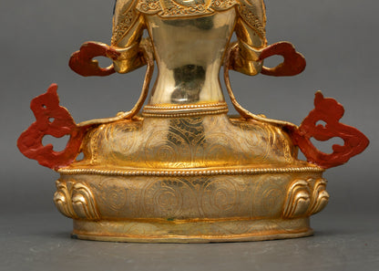 Authentic Vajradhara - Tibetan Buddhist Gold Gilded Deity Sculpture