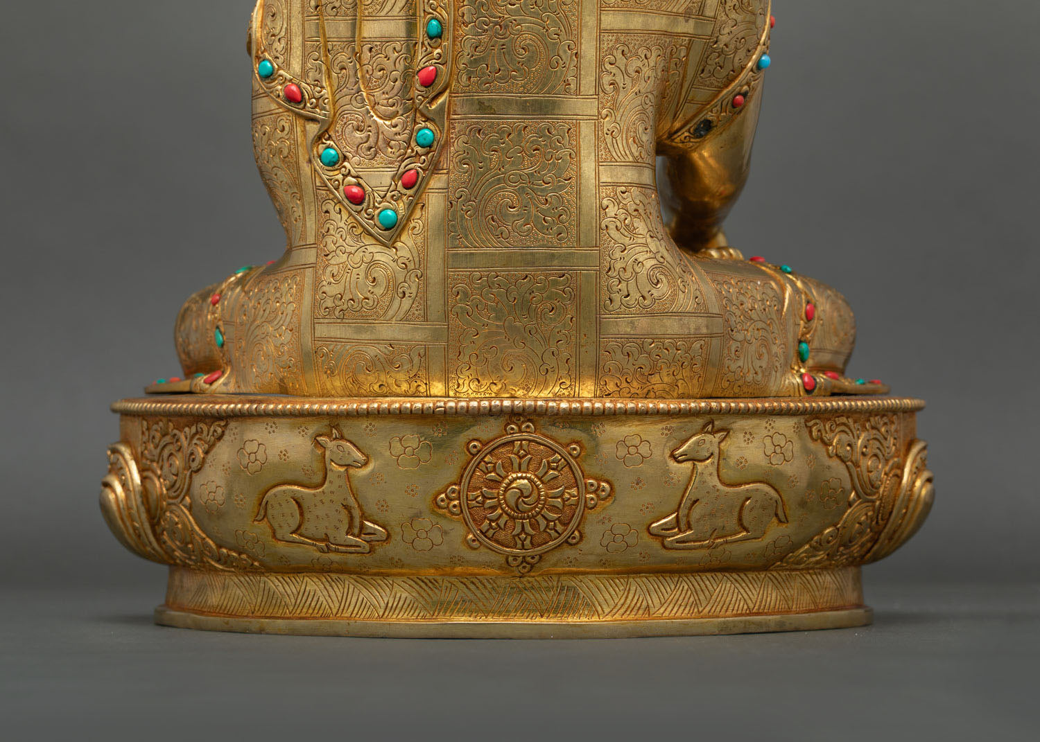 Shakyamuni Buddha Statue | 24K Gold Fire-Gilded Copper Art