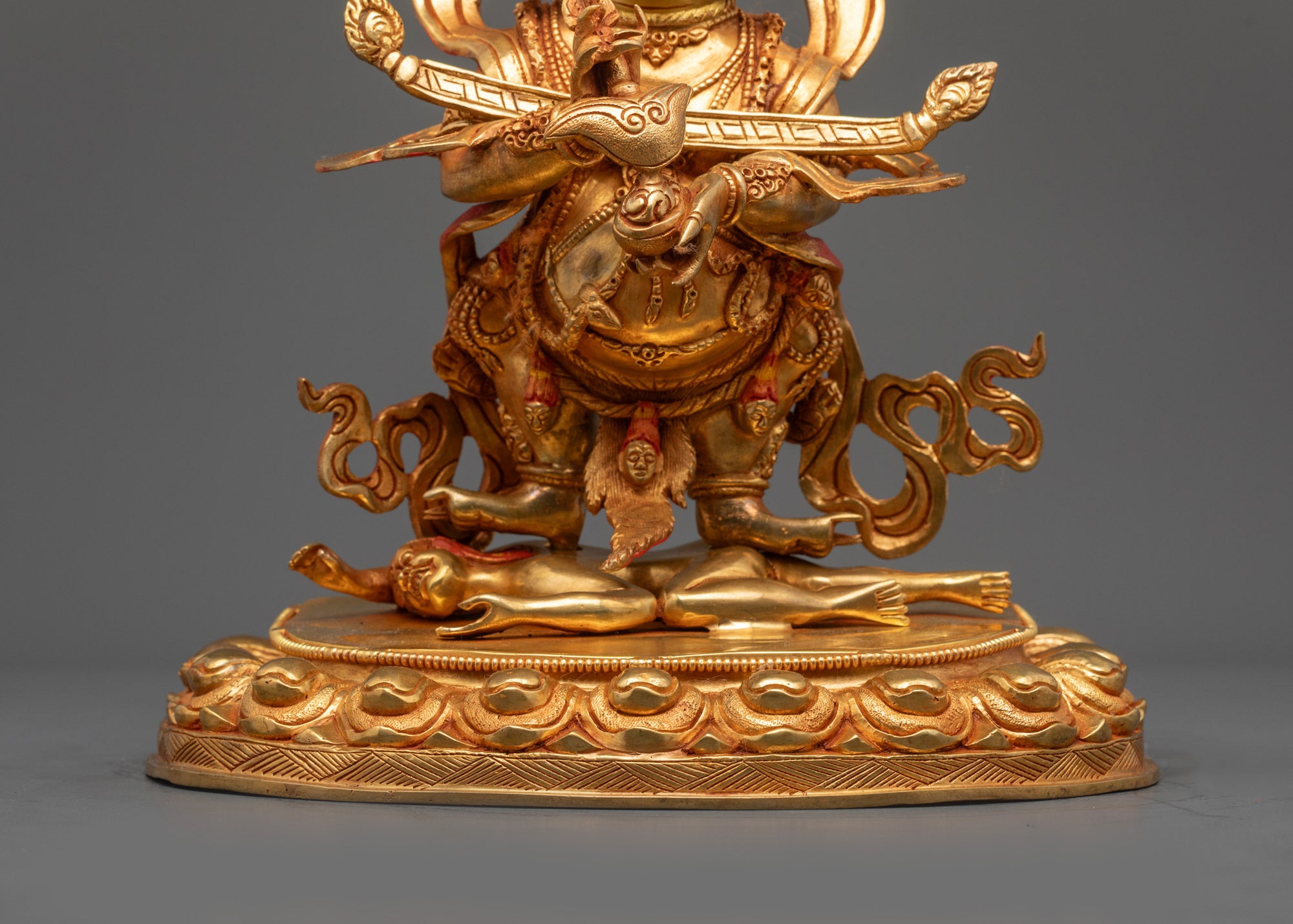 Nepalese Shakya Mahakala Statue | Traditional Himalayan Protector Figure