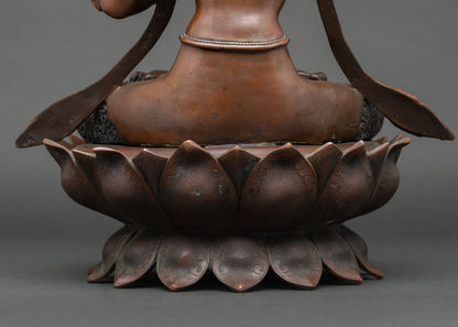 Oxidized Manjushri Statue – Nepali Handmade Sculpture