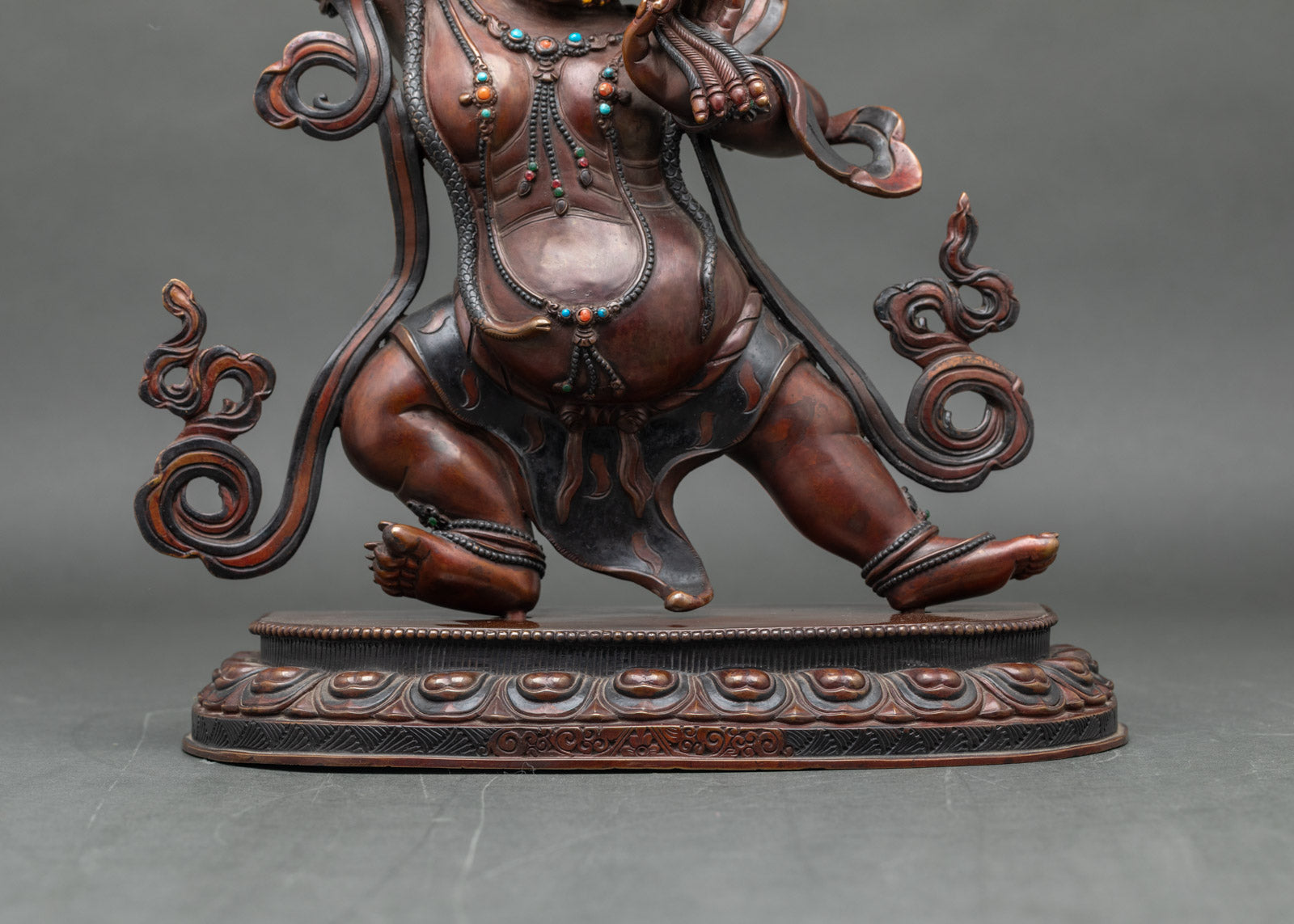 Oxidized Vajrapani Statue | Traditional Buddhist Sculpture