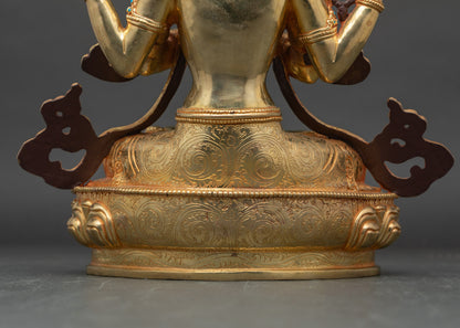 Four-Armed Chenrezig Statue | Tibetan Buddhist Artwork