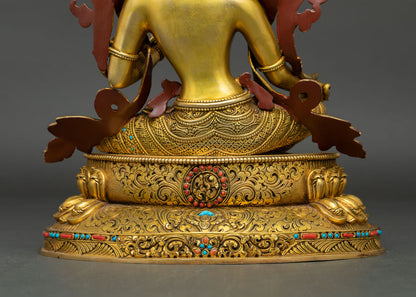 Elegant Green Tara Bodhisattva Statue | Buddhist Healing Figure