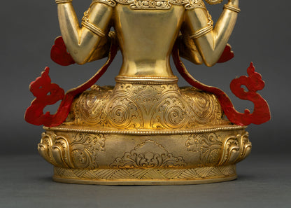 Four-Armed Chenrezig Statue | Bodhisattva of Compassion