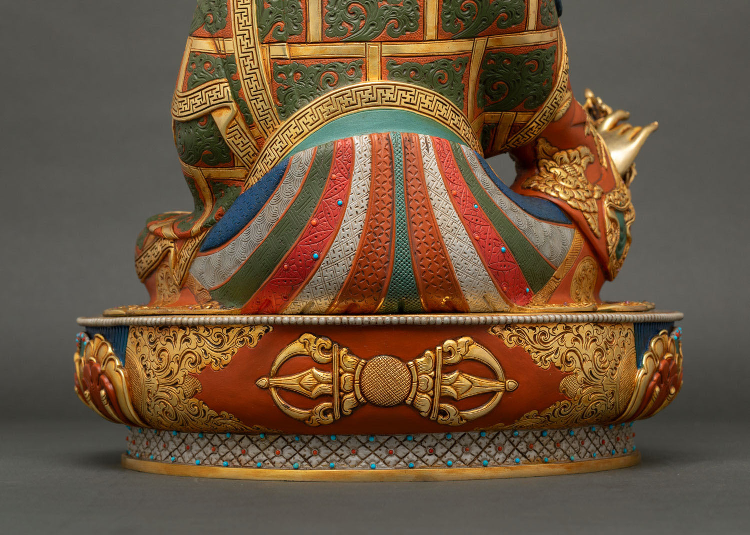 Multi-colored Guru Rinpoche Statue | Buddhist Art from Nepal