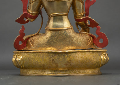Handcrafted White Tara Sculpture for Spiritual Protection and Healing