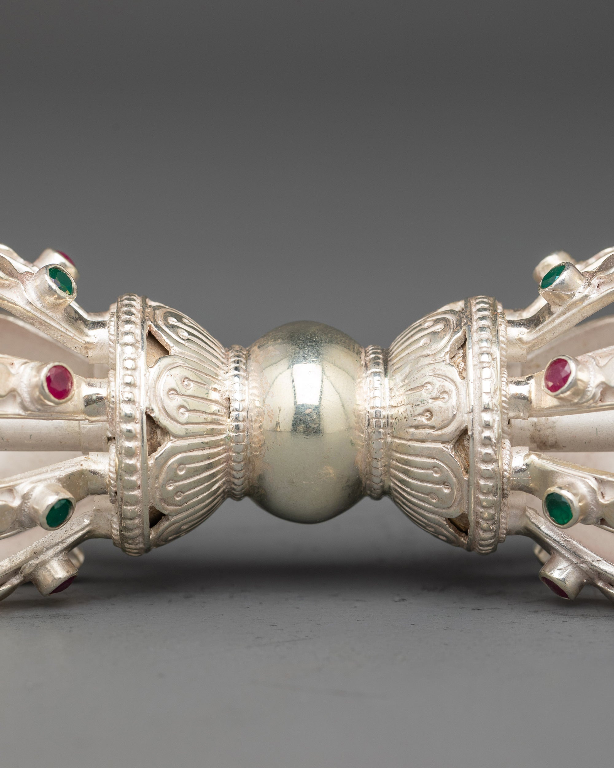 Tibetan ritual Vajra and Bell set with cover handcrafted Himalayan Buddhist tools