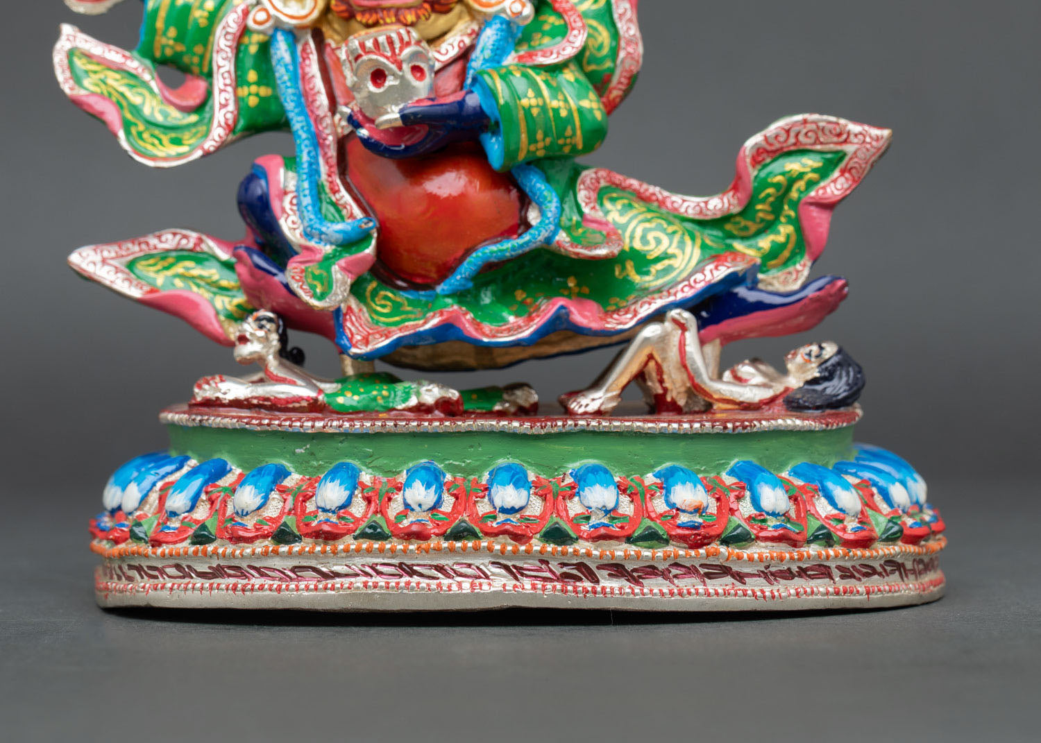 Colorful Mahakala Bernagchen Statue | Wrathful Dharma Protector
