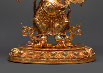 Sacred White Mahakala Sculpture | Divine Protector Deity for Rituals