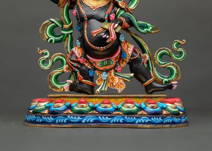 Black Manjushree Statue | Artisan-Crafted Buddhist Deity