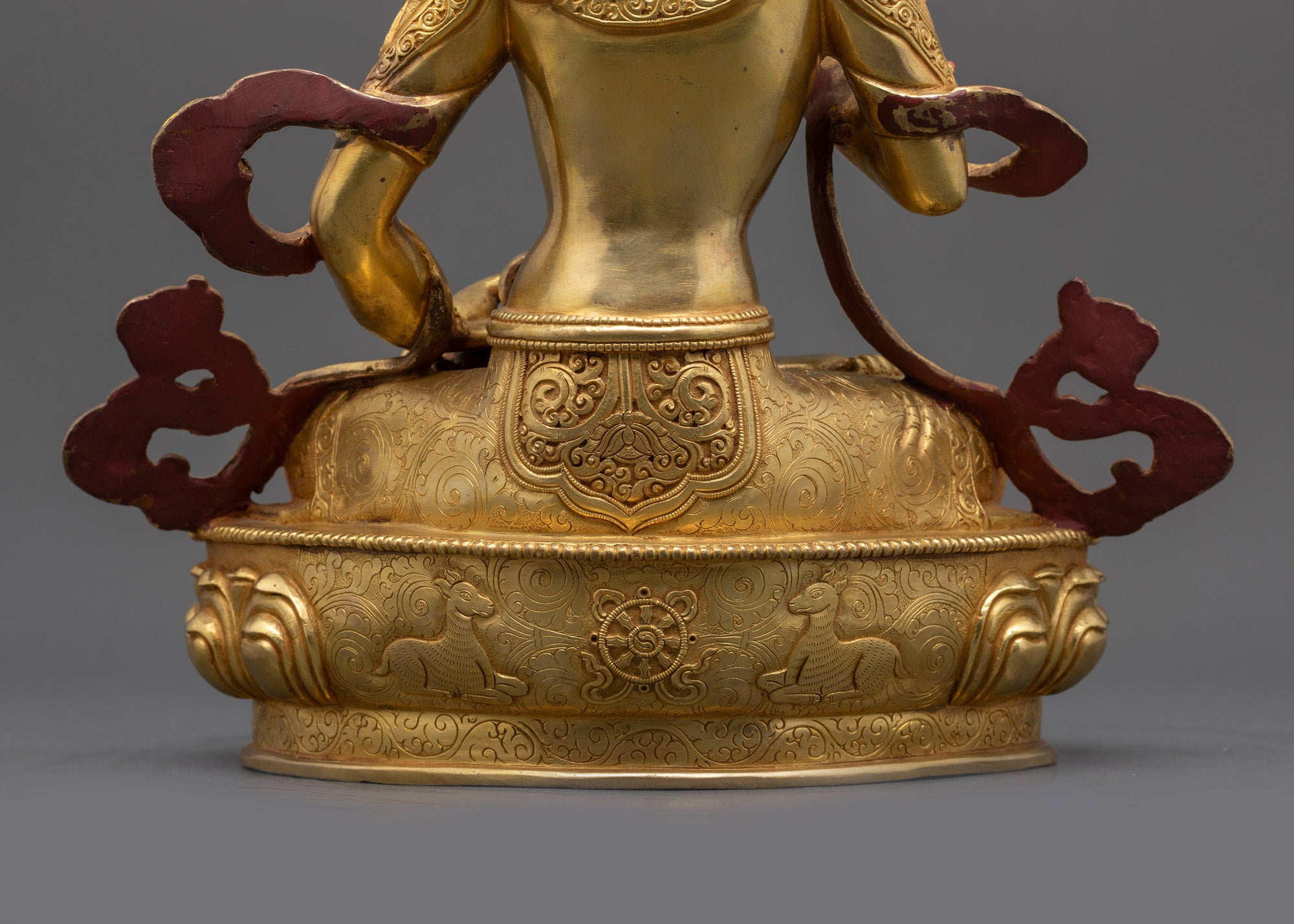Gold-Gilded Vajrasattva Statue | Handcrafted Tibetan Buddhist Artwork