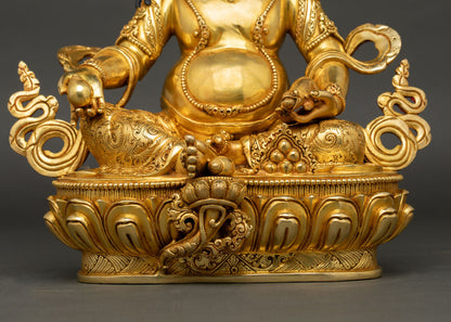 Dzambhala Statue | Hand-Carved Tibetan God of Wealth