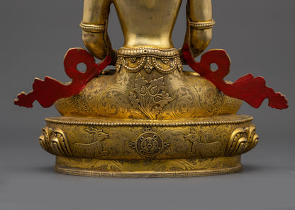 Traditional Amitayus Sculpture | Tibetan Statue for Spiritual Wellness