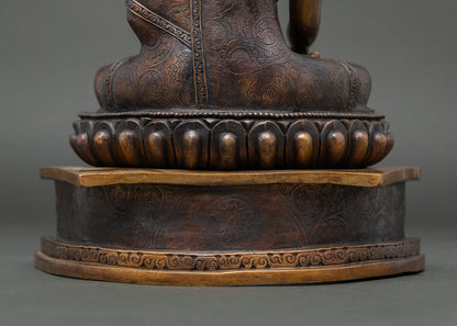 Oxidized Shakyamuni Buddha Statue – Spiritual Decor & Meditation Gift