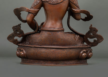 Oxidized Vajrasattva Statue – Tibetan Purification Deity Sculpture