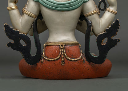 Colorful Chenrezig Statue | Divine Embodiment of Compassion