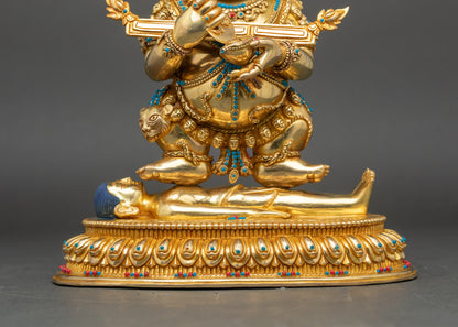 Premium Sakya Mahakala Statue | Traditional Buddhist Art