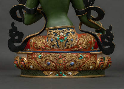Beautiful Green Tara Statue | Buddhist Compassionate Deity
