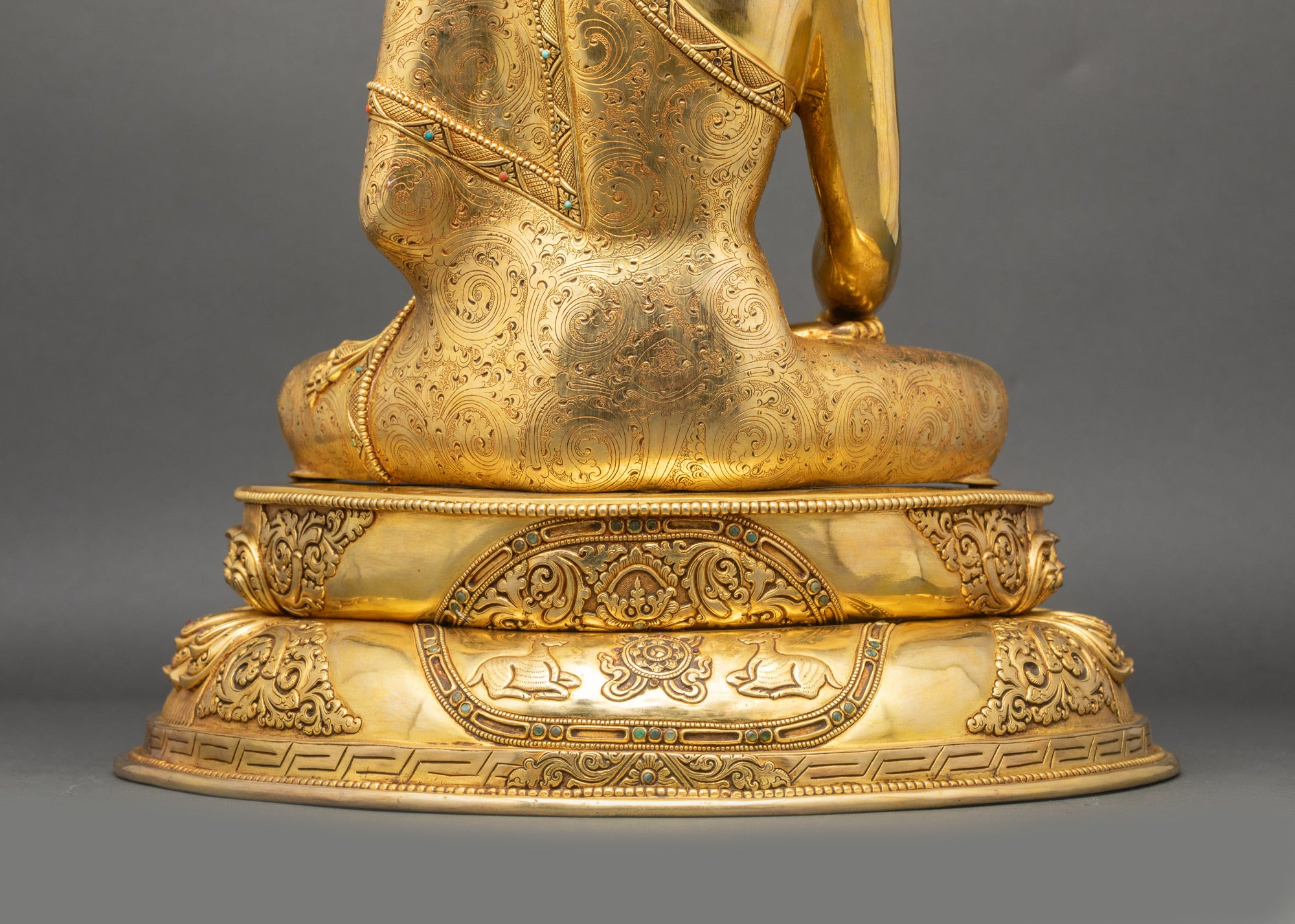 Premium Shakyamuni Buddha Statue | 24K Gold-Gilded Meditation Icon