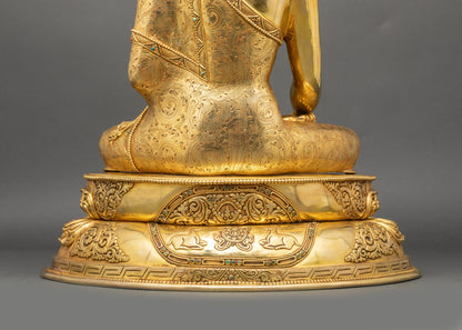 Premium Shakyamuni Buddha Statue | 24K Gold-Gilded Meditation Icon