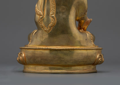 Handmade Bhaisajyaguru Statue from Nepal | Tradational Tibetan Artwork