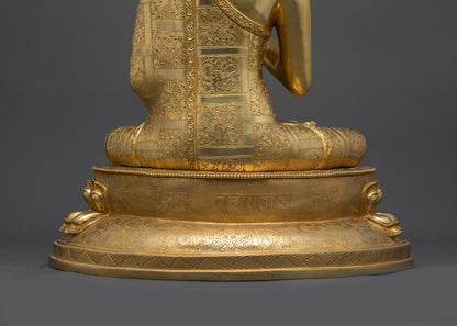 Amoghasiddhi Buddha Statue | Handcrafted Buddhist Sculpture from Nepal