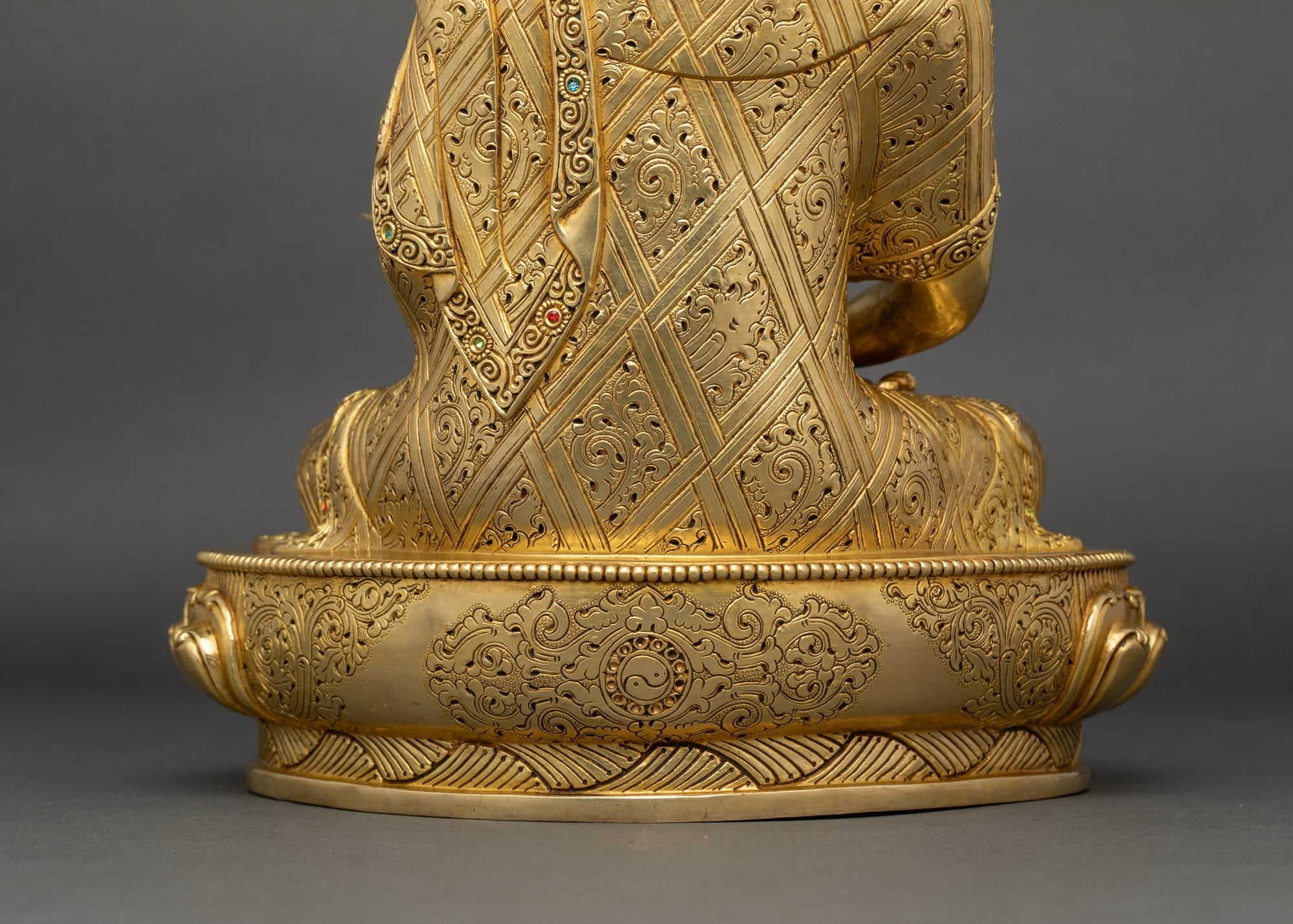 Three Buddha Statue Set | Gold Fire-Gilded Copper Sculpture Collection