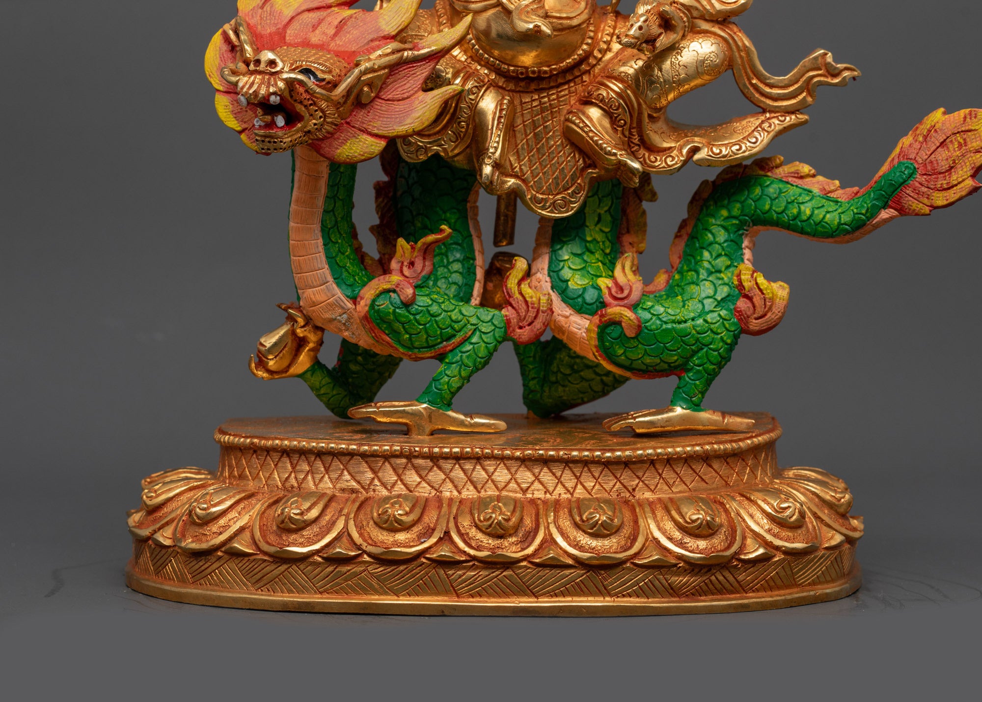 White Dzambhala Sculpture | Traditionally Hand Carved Wealth Deity