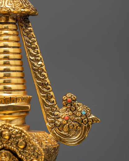 Handmade Namgyal Stupa | Tibetan Victory Stupa for Meditation Spaces