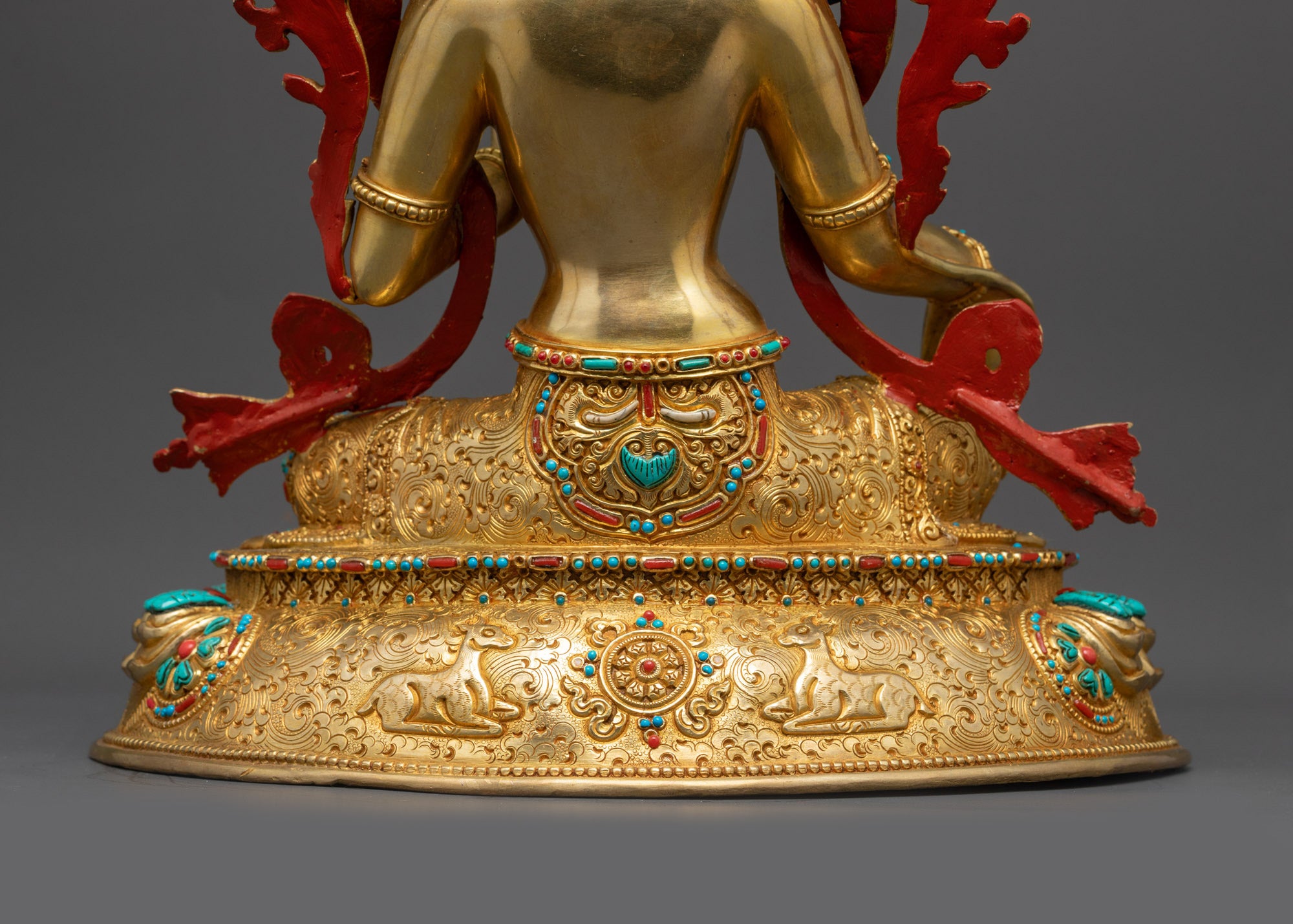 Authentic Nepalese Green Tara Sculpture | Lost-Wax Casted Artistry