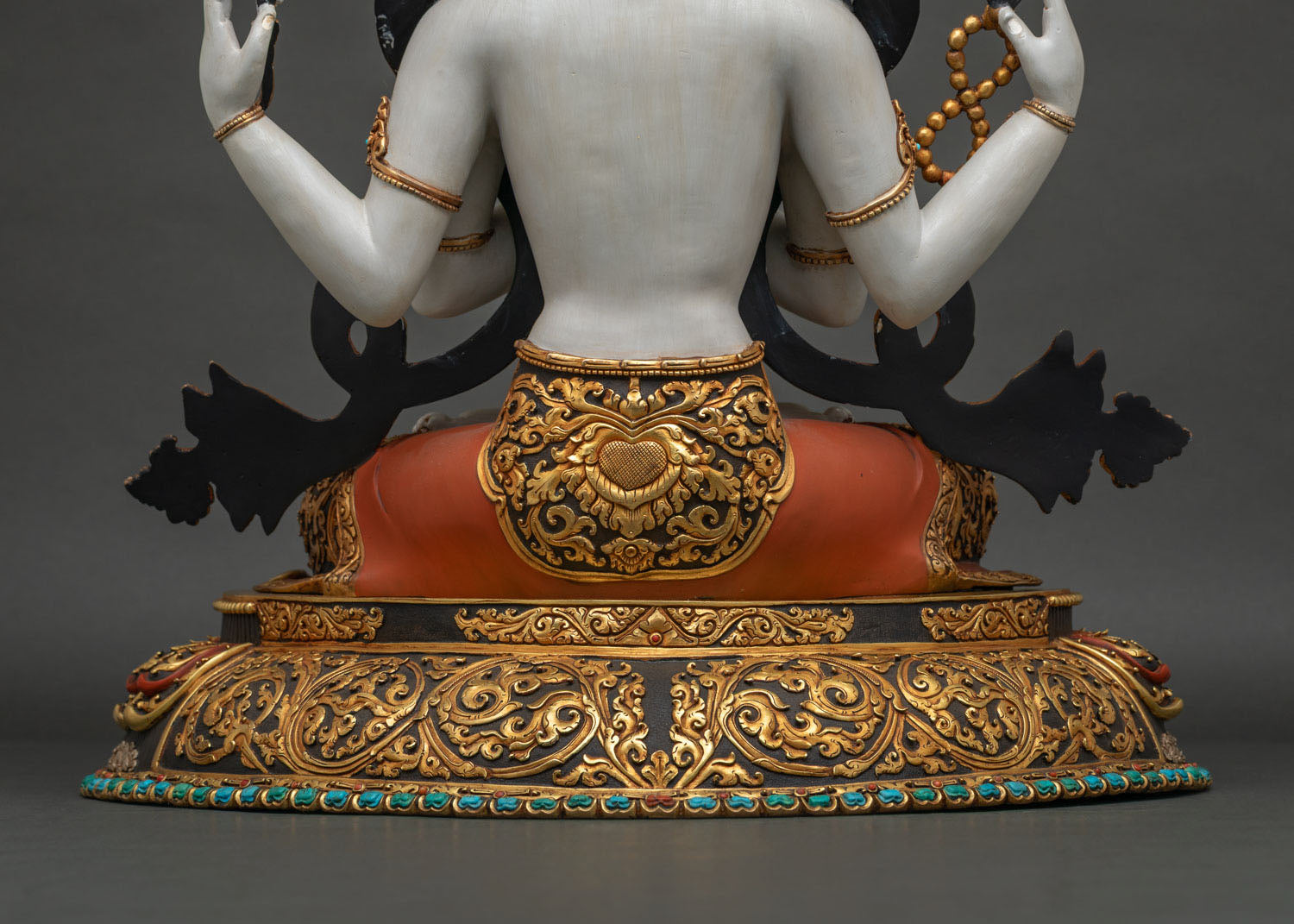 Four-armed Chenrezig Statue | Handcrafted Lost Wax Copper Artwork