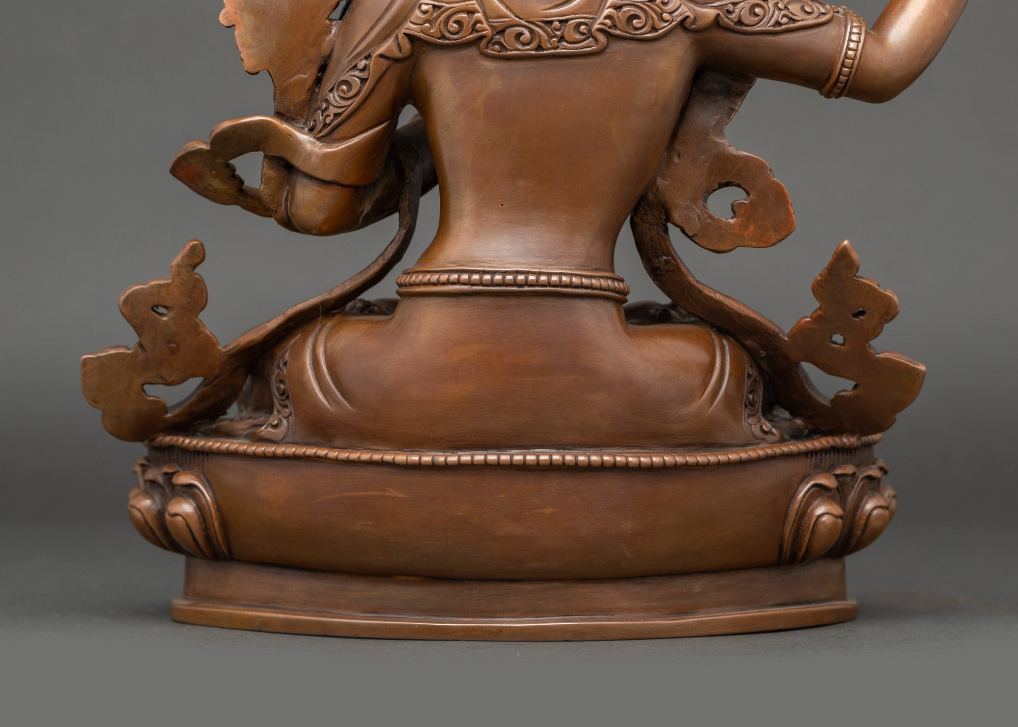 Oxidized Copper Manjushri Statue | Lord of Sacred Wisdom